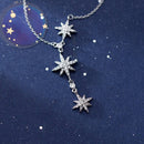 Colar de Natal Estrelas Prata