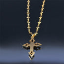 Colar Cruz Cristã Masculino Banhado a Ouro 18K