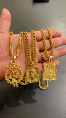 3 CORRENTES + 3 PIGENTES BANHADO A OURO (KIT EMPREENDEDOR)