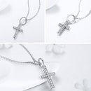 Colar Cruz com Pedras de Zircônia