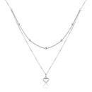 Colar Duplo com Pingente de Coração