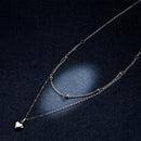 Colar Duplo com Pingente de Coração