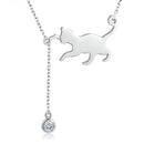 Colar Brincadeira de Gato em Prata 925