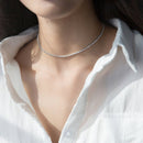 Colar Choker em Prata 925 Cravejado com Zircônia