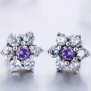 Conjunto Violeta em Prata 925