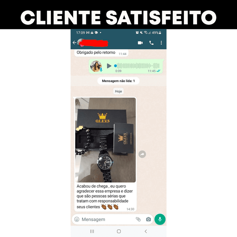 Relógio Diamond™ Aço inoxidável Automático ( À prova d água)