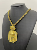 Corrente Elo Baiano 12mm + Pingente 00 - (MAIS VENDIDAS 🔥)