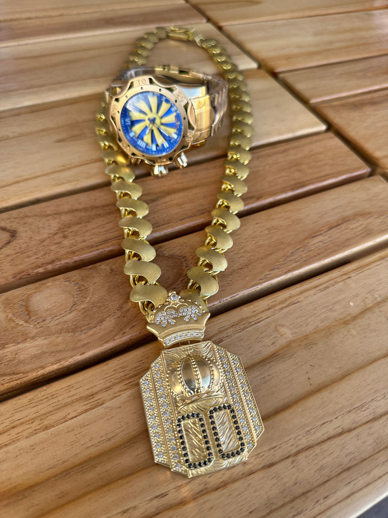 KIT NEYMAR - Relógio Invicta Speed + Corrente e Pingente 18K