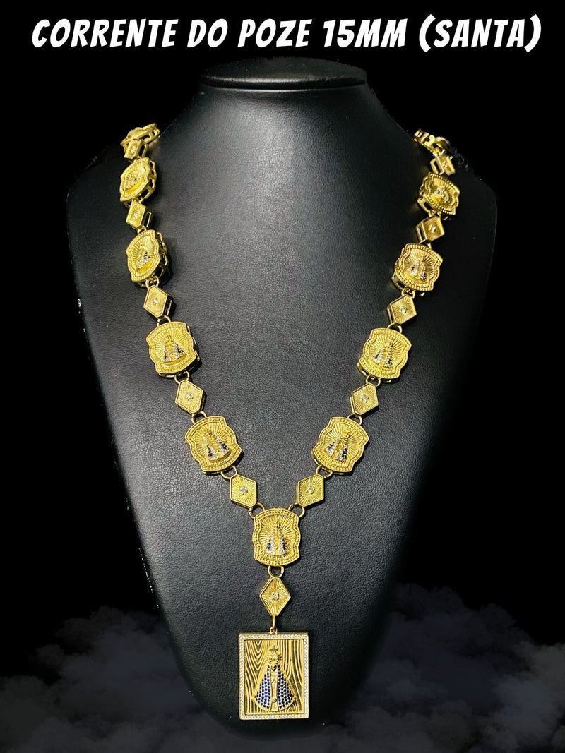 CORRENTE DO POZE NOSSA SENHORA EM MOEDA ANTIGA