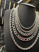 Kit com 10 Correntes em prata 925