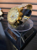 LANÇAMENTO Relógio BVLGARI  Skeleton Dourado 2.0 + 2 BRINDES + Frete Grátis