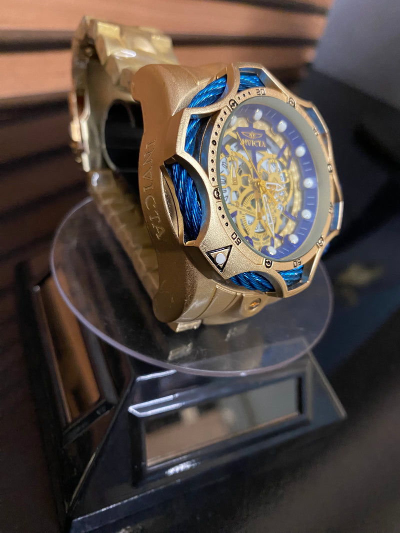 LANÇAMENTO Relógio Invicta Venom Skeleton Dourado 2.0 + 2 BRINDES + Frete Grátis