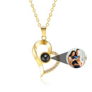 Colar Coração com Zircônias Personalizável Feminino Prata 925