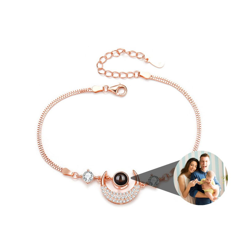 Pulseira Lua Personalizável Feminina Prata 925
