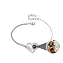 Pulseira "I Love You To The Moon And Back" Personalizável Feminina Prata 925
