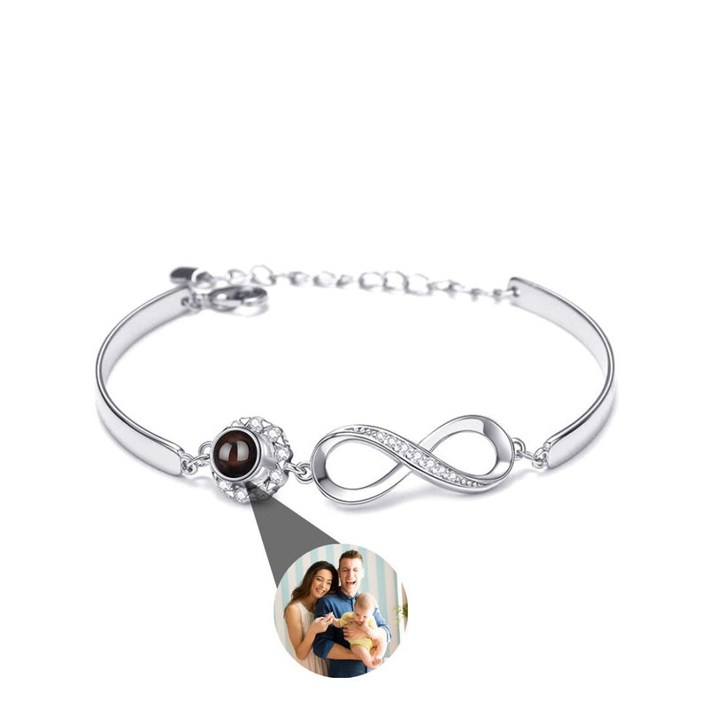 Pulseira Infinity Love Personalizável Feminina Prata 925