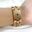 Conjunto Pulseira e Colar Pai Nosso Banhada a Ouro 18K - 4576