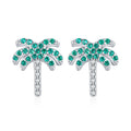 Brinco Palmeira com Pedras Verdes