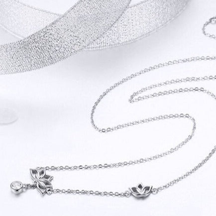 Colar Lótus em Prata 925