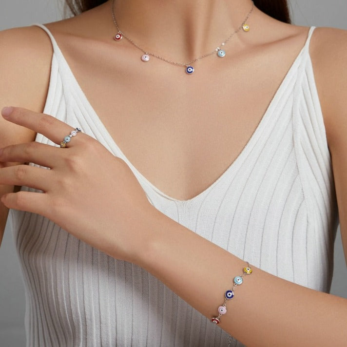 Colar Olho Grego Multicolorido