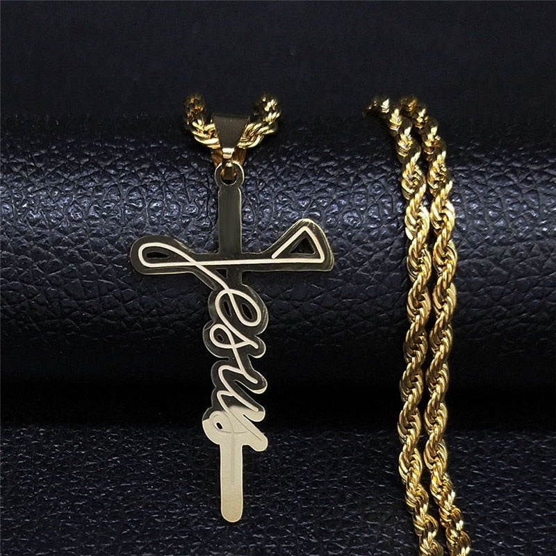 Colar Jesus Banhado a Ouro 18K