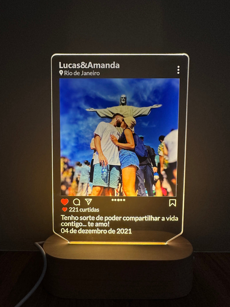 Luminária Retrato Lovely Personalizável