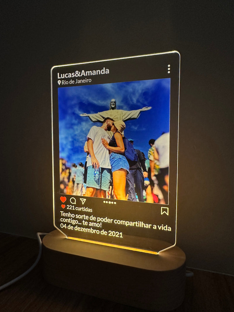 Luminária Retrato Lovely Personalizável