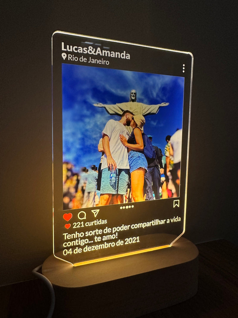 Luminária Retrato Lovely Personalizável