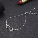 Pulseira Infinito com Zircônias Personalizável Feminina Prata 925