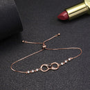 Pulseira Infinito com Zircônias Personalizável Feminina Prata 925