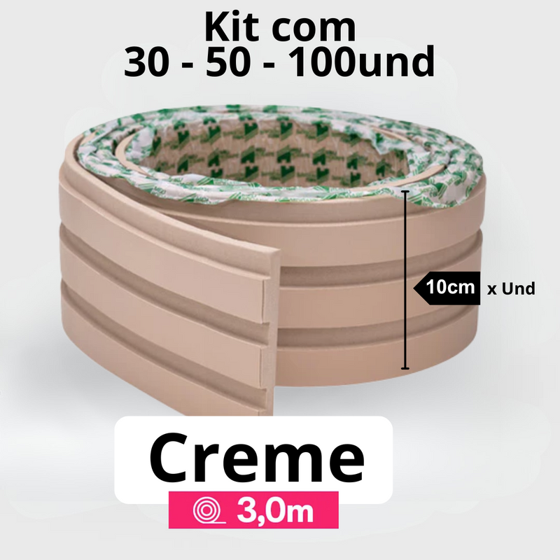 Kit Painel Ripado Autocolante 3M Laminado  | Linha Madeto | TOP