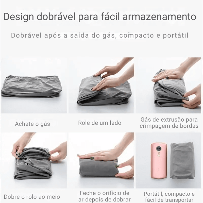 ComfortTravel Buddy: Almofada Inteligente para Viagens™ - com Bolso lateral e botão de ajuste