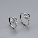 Par de Alianças Ajustáveis Prata 925 Ocean