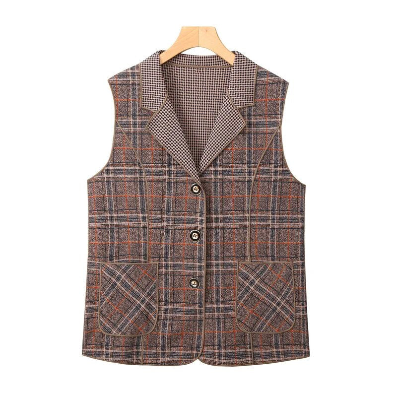 Colete de Lapela Francesca™ Moda Européia / Uma Peça que Reflete o Brilho e a Beleza da Moda Européia.