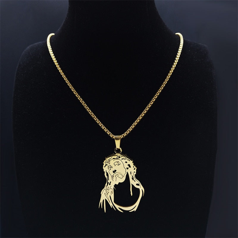 Colar Paixão de Cristo Banhado a Ouro 18K