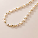 Colar de Pérolas de Água Doce Dourado