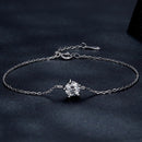 Pulseira com Moissanite Prata