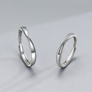 Par de Alianças Ajustáveis Prata 925 Intense