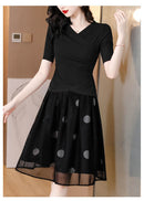 Conjunto Parisiense™ de Blusinha com Decote Cruzado + Saia Dupla Camada / O Campeão em Deixar Qualquer Mulher Muito Bem Vestida!