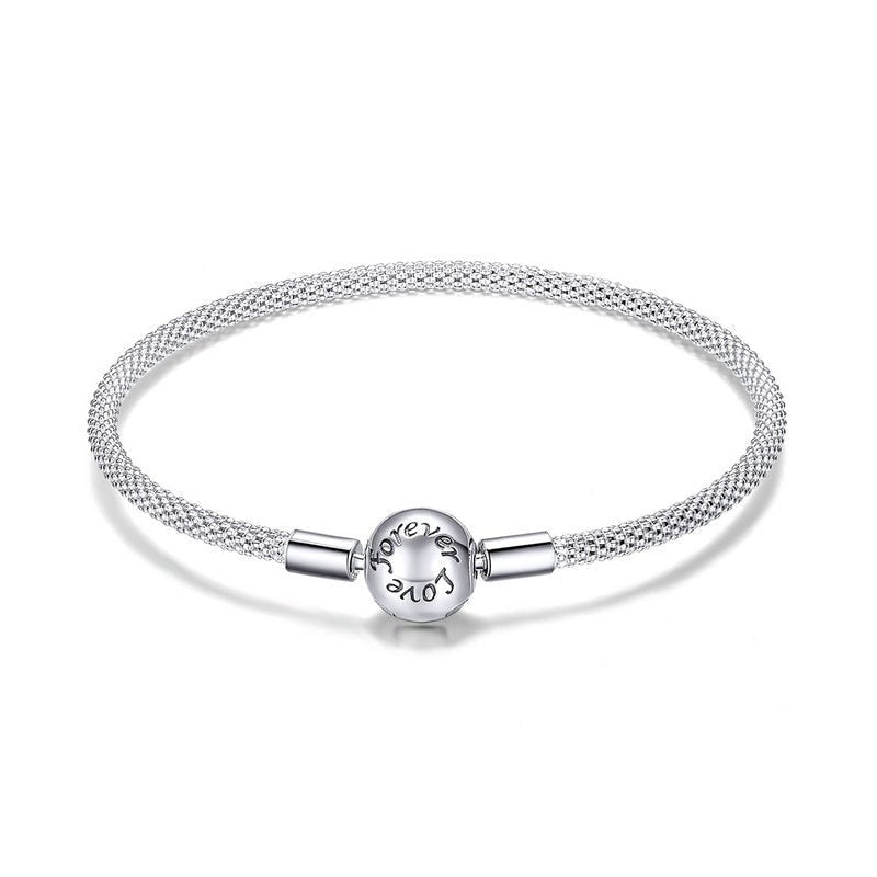 Bracelete para Berloque Forever Love Prata
