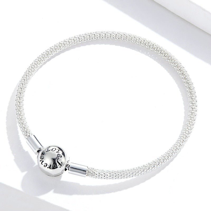 Bracelete para Berloque Forever Love Prata