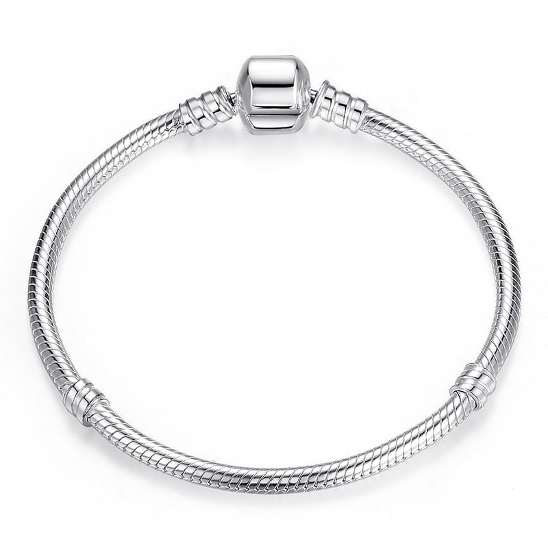 Bracelete Para Berloques Clássico Prata