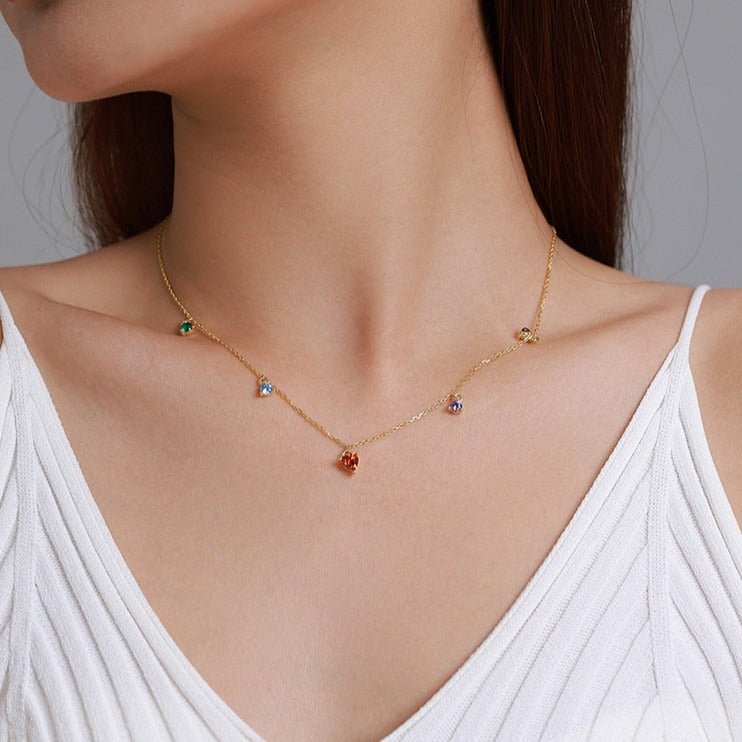 Colar Pingentes Coloridos