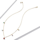 Colar Pingentes Coloridos