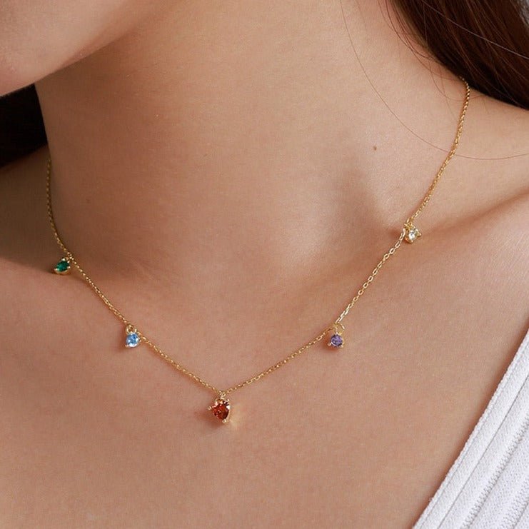 Colar Pingentes Coloridos