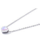 Colar Coração de Opala Furta-Cor