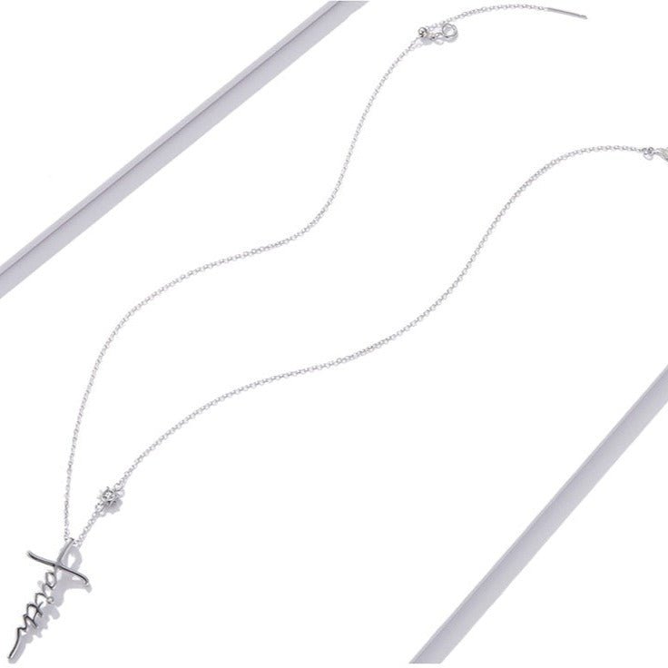 Colar Cruz Fé em Prata 925