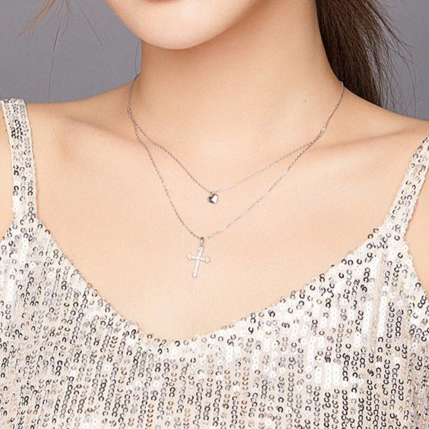 Colar Duplo Amor pela Cruz