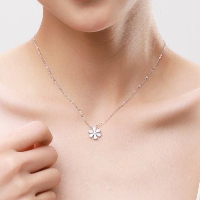 Colar Flor Trímera Azul