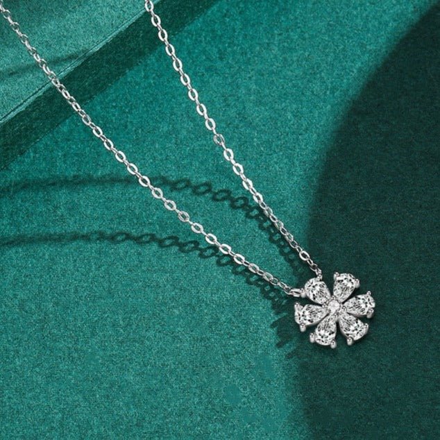 Colar Flor Trímera Azul